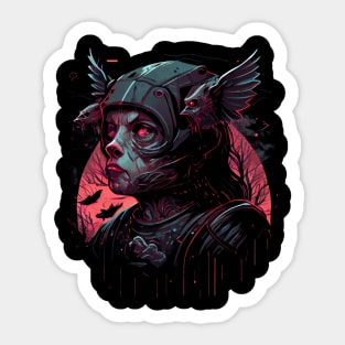 Design of pig alien Sticker